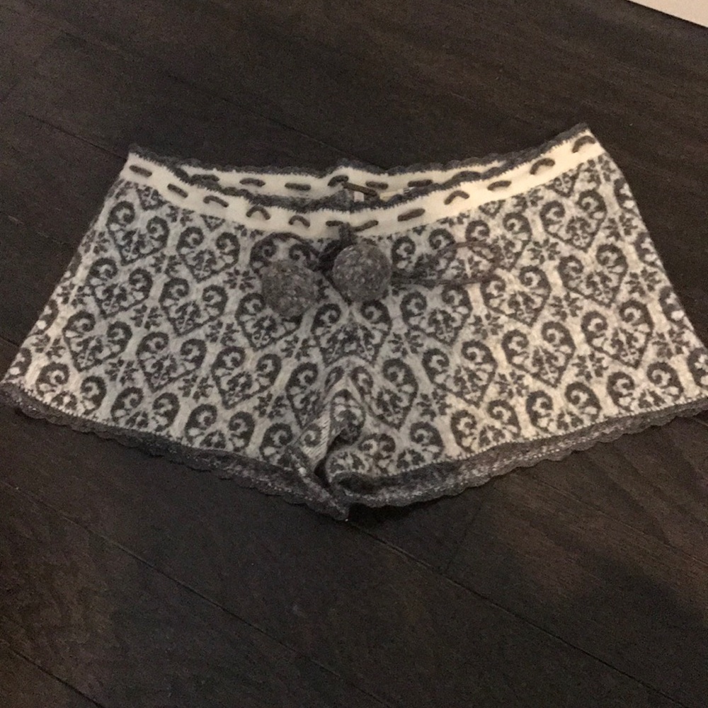 Free People White Grey Sleep Shorts Medium